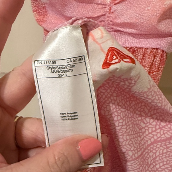 Roxy pink pattern mini dress, small - Picture 5 of 7